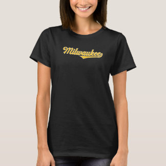 Cool Retro Milwaukee 1970s Wordmark Script   T-Shirt