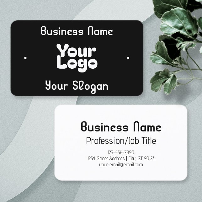 Cool Retro-Modern | Black & White Business Card (Creator Uploaded)