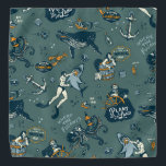 Cool Retro Nautical Themed New England Pattern Bandana<br><div class="desc">Design by The Whiskey Ginger.</div>
