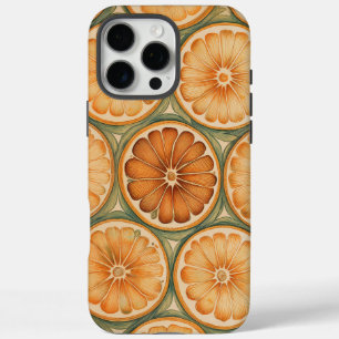 Cool Retro Orange Pattern iPhone 16 Pro Max Case
