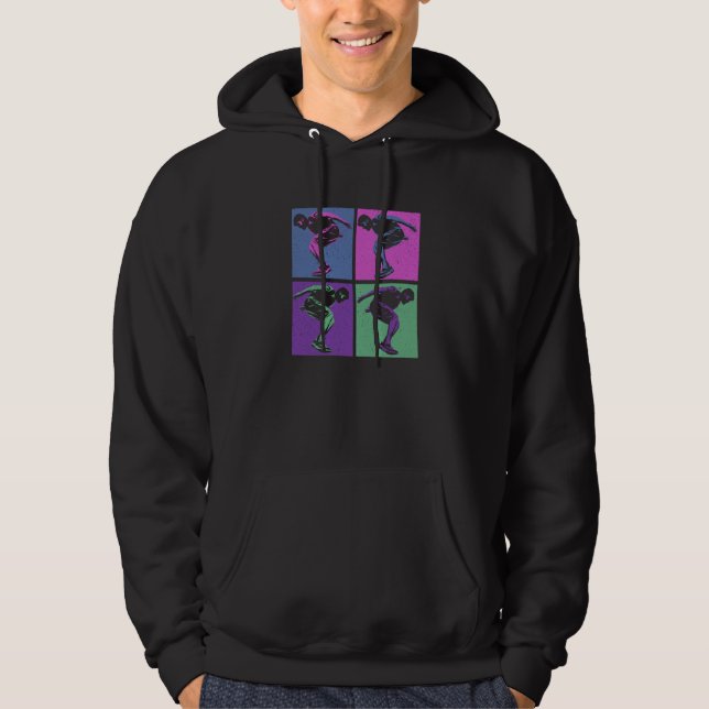 Cool Retro Parkour Free Running Parkour Hoodie (Front)