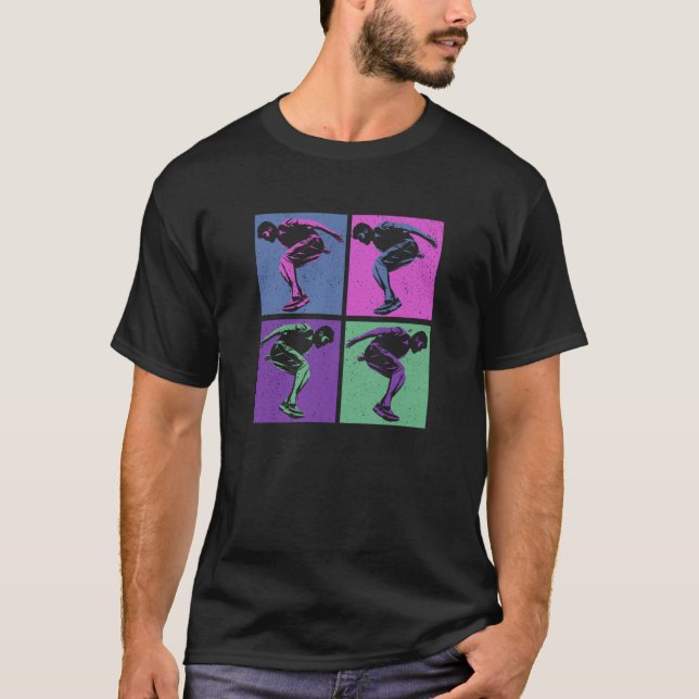 Cool Retro Parkour Free Running Parkour T-Shirt (Front)