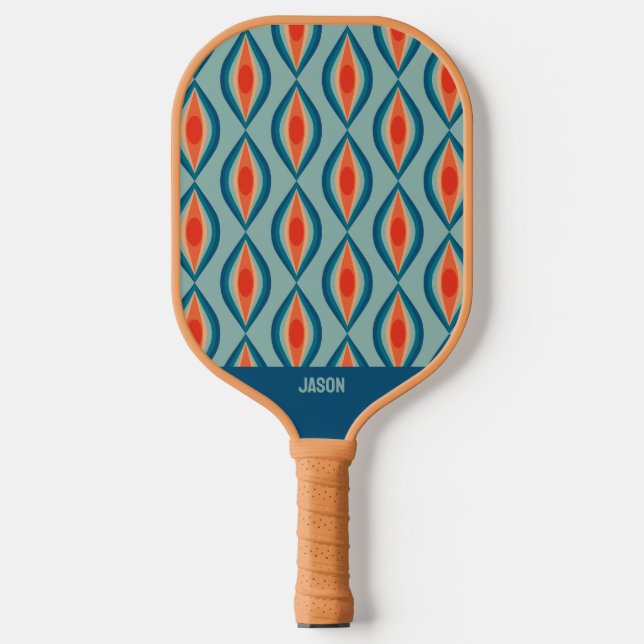 Cool Retro Pattern Pickleball Paddle (Front)