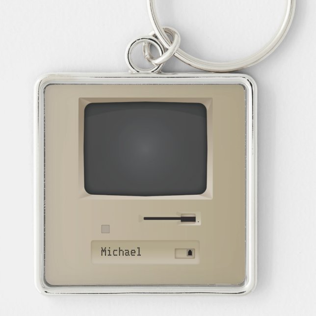 Cool Retro PC Computer Keychain (Front)