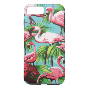 Cool Retro Pink Flamingos Case-Mate iPhone Case