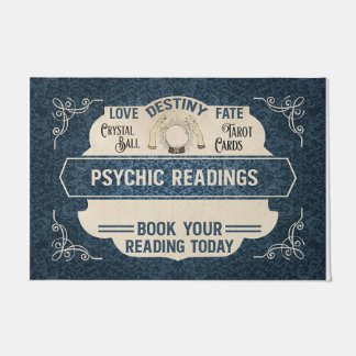 Cool Retro Psychic Reading Mat, Tarot Lovers  Doormat