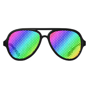 Cool retro rainbow colour gradient party shades
