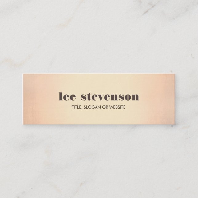 Cool Retro  Rose Gold (no shine) Mini Business Card (Front)