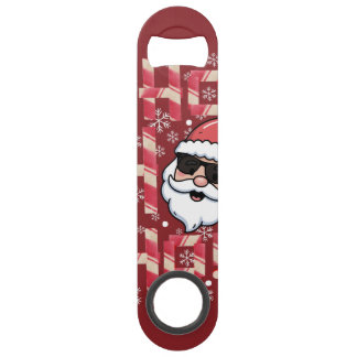 Cool Retro Santa Christmas Red Bandana Scarf Bar Key