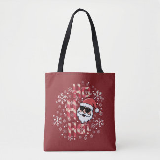 Cool Retro Santa Christmas Red Bandana Scarf Tote Bag