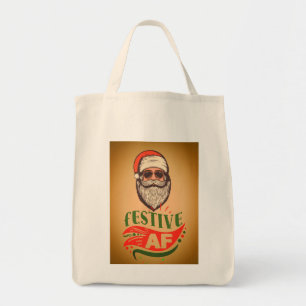 Cool Retro Santa Tote