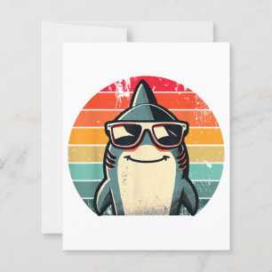 Cool Retro Shark in Sunglasses 70s 80s 90s Funny S