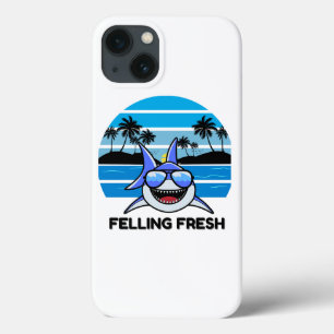 Cool Retro Shark with Sunglasses iPhone 13 Case