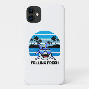 Cool Retro Shark with Sunglasses iPhone 11 Case