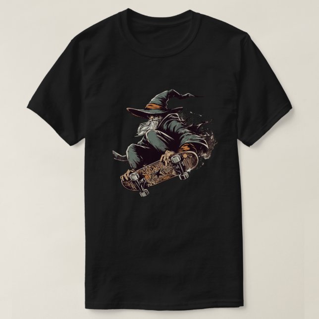 Cool retro skate wizard T-Shirt (Design Front)