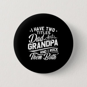 Cool Retro Style Gift For New Grandpas 2 Inch Round Button