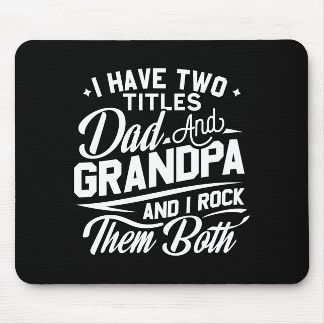 Cool Retro Style Gift For New Grandpas _2  Mouse Pad (Front)