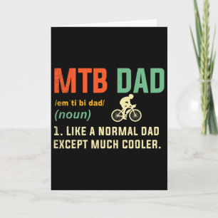 Cool Retro Style Mountain Biking Dad Gifts Mtb Bik Card