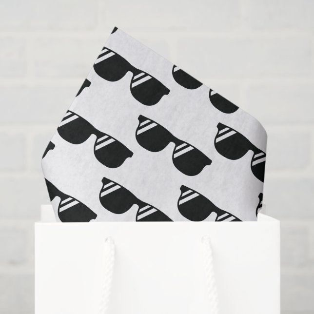 Cool Retro Sunglasses Grad Party Theme Tissue Paper (Gift Bag)