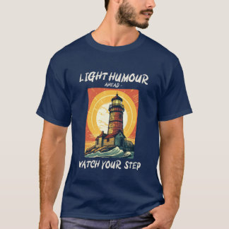 Cool Retro sunset vintage funny lighthouse  T-Shirt