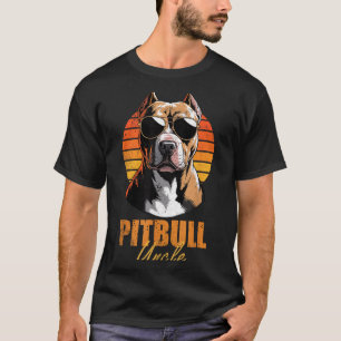 Cool Retro Tbull Uncle Funny Vintage Dog Lovers  T-Shirt