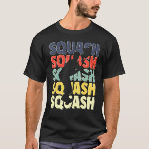 Cool Retro Text Silhouette Squash T-Shirt