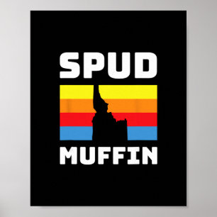 Cool Retro Travel Idaho Vacation Potatoes Spud Muf Poster