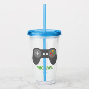 Cool Retro Video Game Controller Acrylic Tumbler