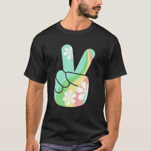 Cool Retro Vintage Peace Sign Hippie 70'S Men Wome T-Shirt