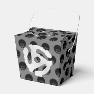 COOL Retro Vintage Silver Chrome Like 45 spacer DJ Favor Box