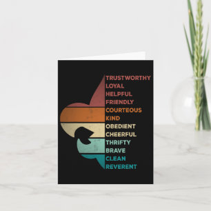 Cool Retro Vintage Style Scouting Law Card