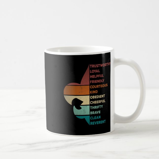 Cool Retro Vintage Style Scouting Law  Coffee Mug (Right)