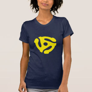 COOL Retro Vintage Yellow 45 spacer DJ T-Shirt