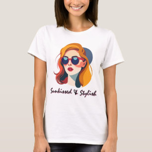 Cool Retro Woman Portrait T-Shirt