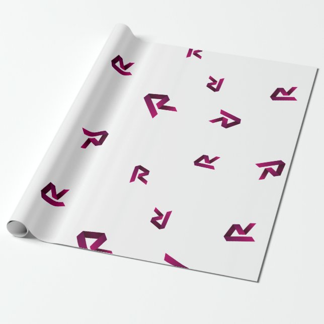 Cool Revain Cryptocurrency Coin Sign Pattern Wrapping Paper (Unrolled)