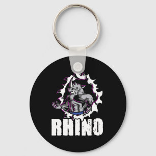 Cool Rhino Fitness Bodybuilding Weightlifting Keychain