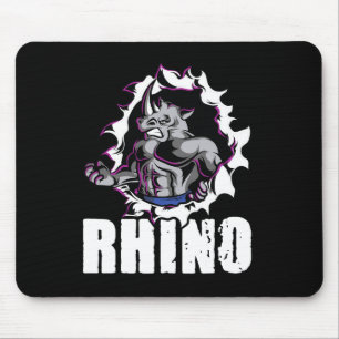 Cool Rhino Fitness Bodybuilding Weightlifting Mouse Pad