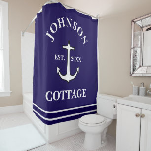 COOL! 🚤 Rideau de douche de cottage personnalisé