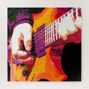 Cool Rock And Roll Theme Jigsaw Puzzle