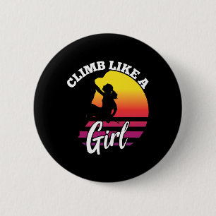 Cool Rock Climbing Design For Women Girls Kids Cli 2 Inch Round Button