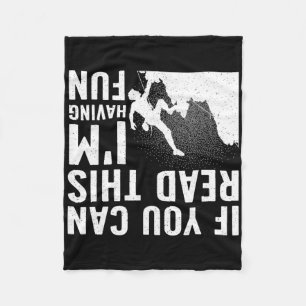 Cool Rock Climbing For Men Women Mountain Climber Fleece Blanket