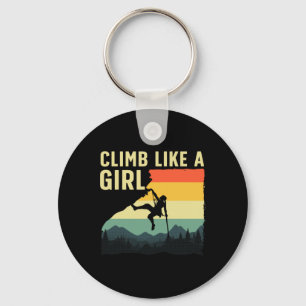 Cool Rock Climbing For Women Girls Mountain Rock C Keychain