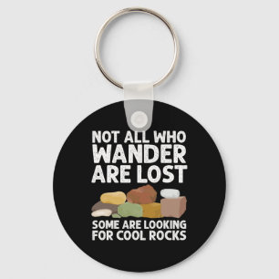 Cool Rock Collector Art For Men Women Geology Hunt Keychain