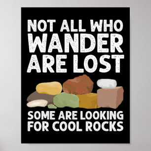 Cool Rock Collector Art For Men Women Geology Hunt Poster