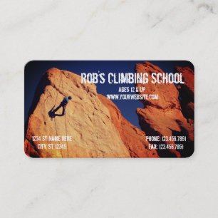 Cool Rock Escalade Carte de visite de l'école