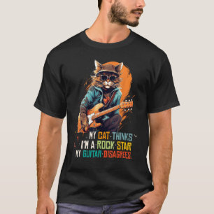 Cool Rock Guitar Cat with Rock'n Roll Tune for Boy T-Shirt