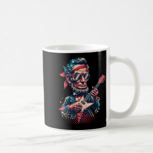 Cool Rock Roll Abraham Lincoln Playing Guitar Coffee Mug