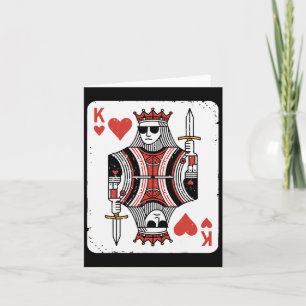 Cool Roi des Coeurs Valentines Jour Jouer Carte Po