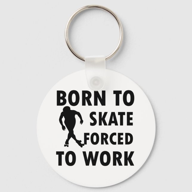 Cool Roller Skate Designs Keychain (Front)