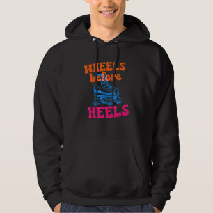 Cool Roller Skating Skate Girl 1970s Retro 1 Hoodie